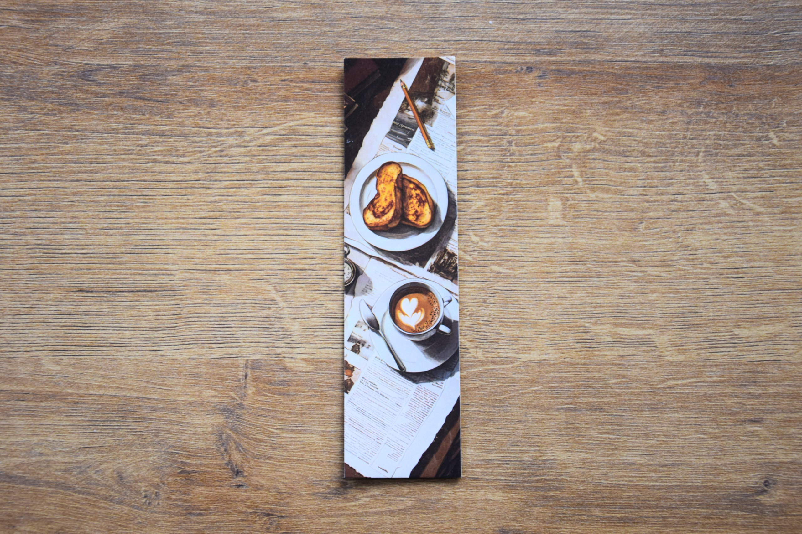 Marque-page illustré personnalisable collection cup of coffee terrasse de café parisien ambiance vintage