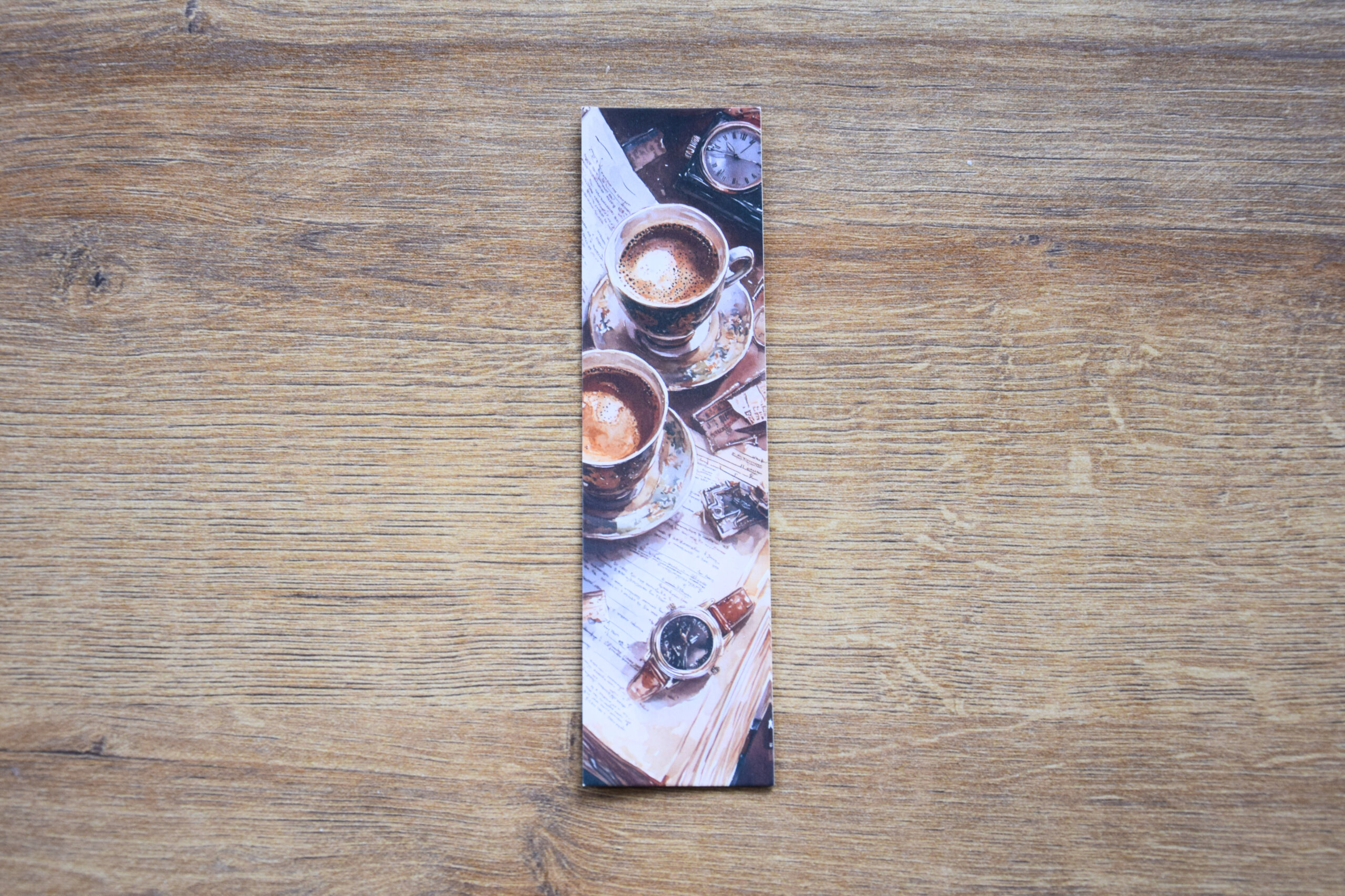 Marque-page illustré personnalisable collection cup of coffee terrasse de café parisien ambiance vintage