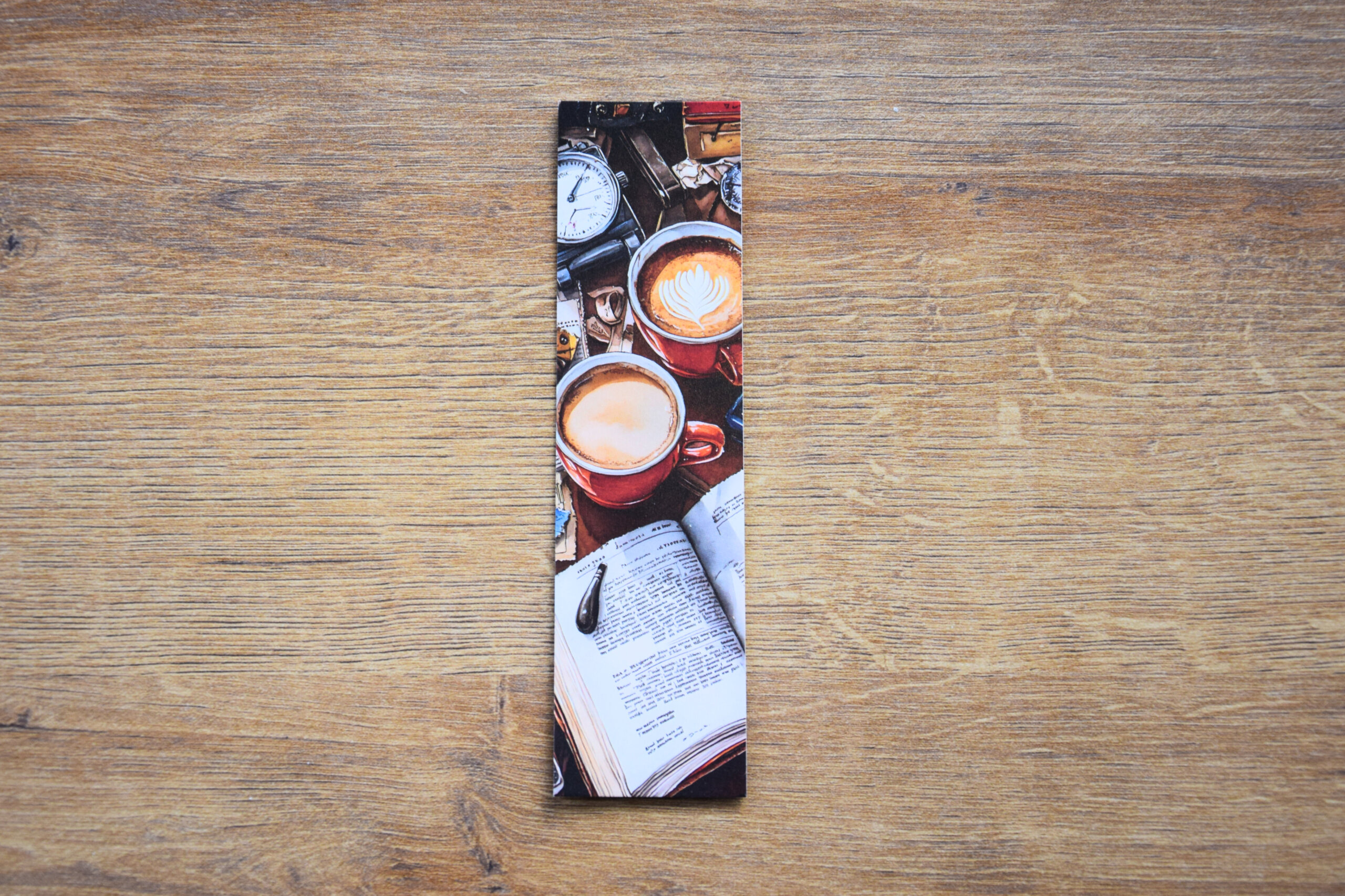 Marque-page illustré personnalisable collection cup of coffee terrasse de café parisien ambiance vintage